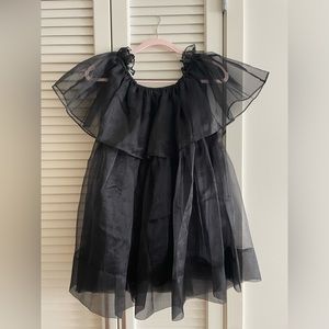 Cynthia Rowley black mini party dress